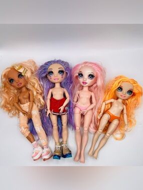 Rainbow High Doll Lot of 4 Fashion Dolls Georgia Bella Violet Poppy RH Cheerlea